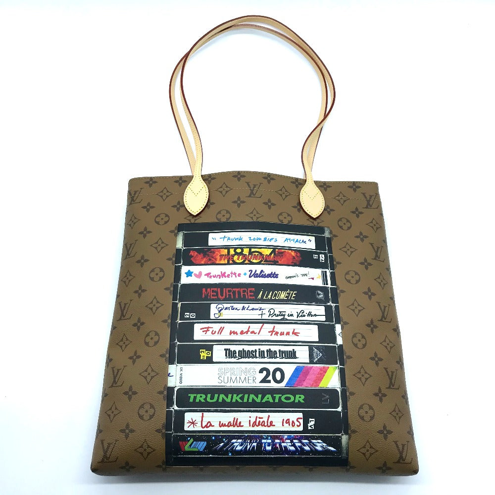 LOUIS VUITTON Tote Bag M45198 Monogram reverse canvas Brown type Monogram Reverse Video Print Carry it Women Used Authentic