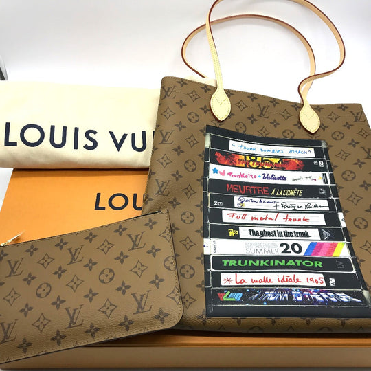 LOUIS VUITTON Tote Bag M45198 Monogram reverse canvas Brown type Monogram Reverse Video Print Carry it Women Used Authentic