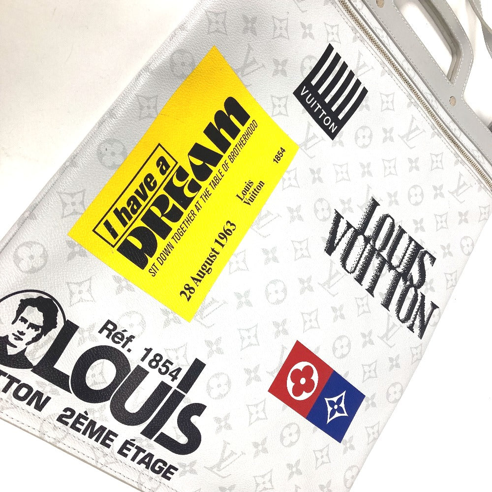 LOUIS VUITTON Tote Bag M44627 Monogram canvas white Monogram white Flat Vertical Tote mens Used Authentic