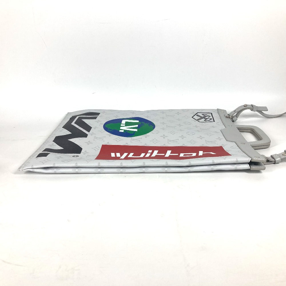 LOUIS VUITTON Tote Bag M44627 Monogram canvas white Monogram white Flat Vertical Tote mens Used Authentic