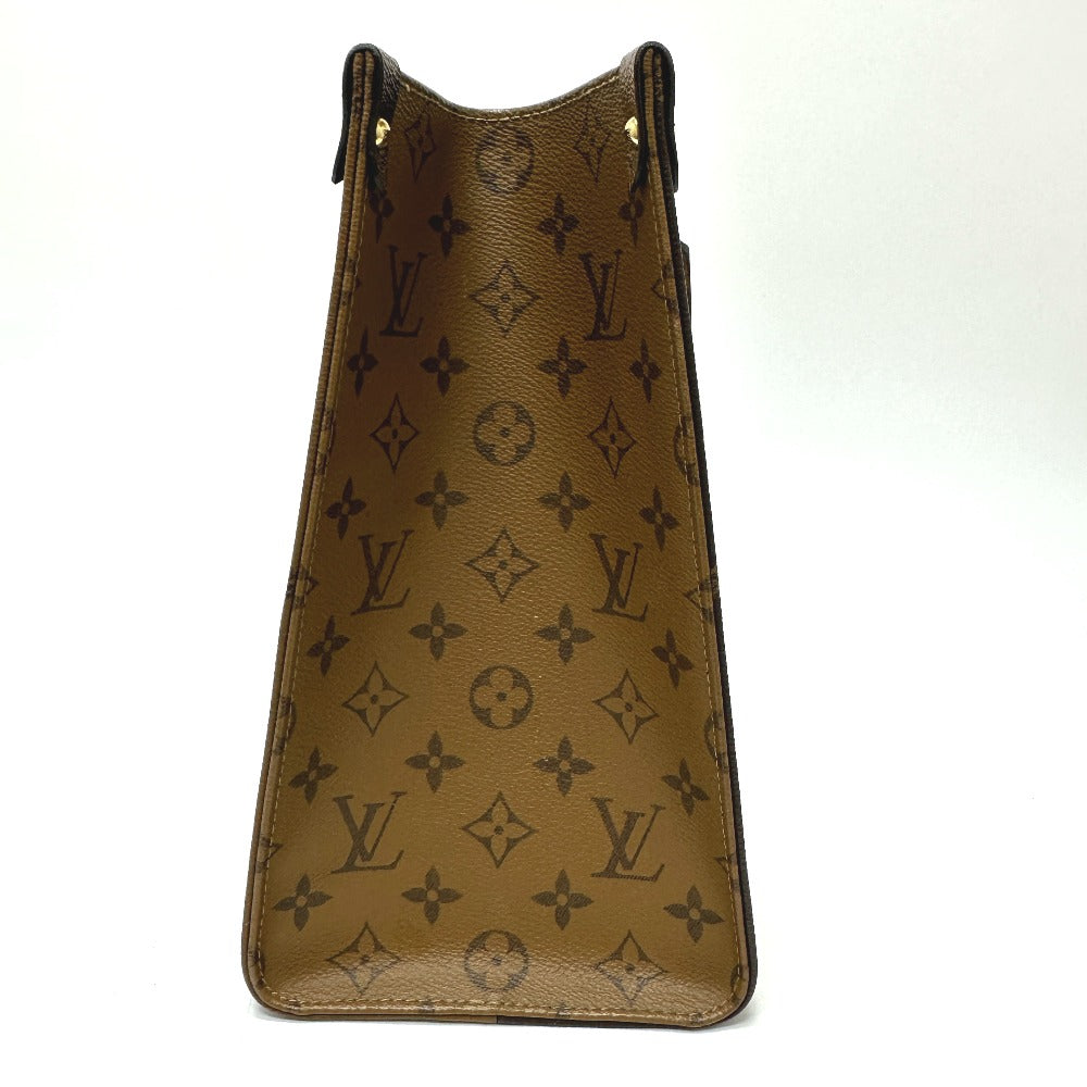 LOUIS VUITTON Tote Bag M45321 Monogram canvas Brown Monogram On the Go MM Women Used Authentic