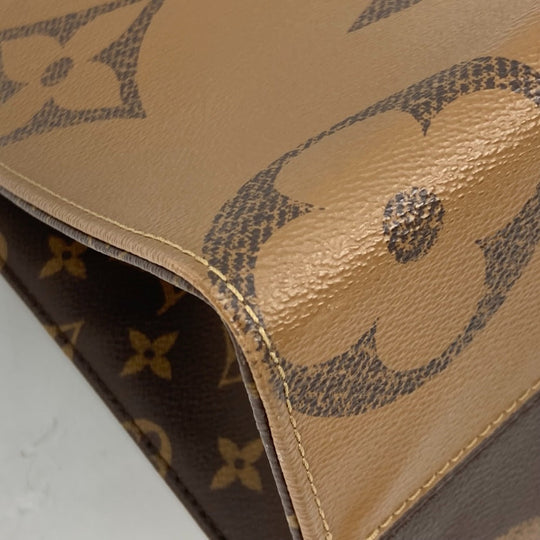 LOUIS VUITTON Tote Bag M45321 Monogram reverse canvas Brown Monogram On the Go MM Women Used Authentic