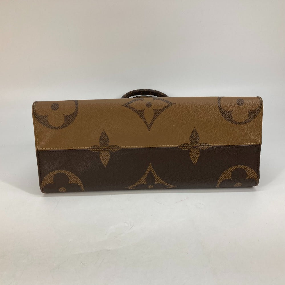 LOUIS VUITTON Tote Bag M45321 Monogram reverse canvas Brown Monogram On the Go MM Women Used Authentic
