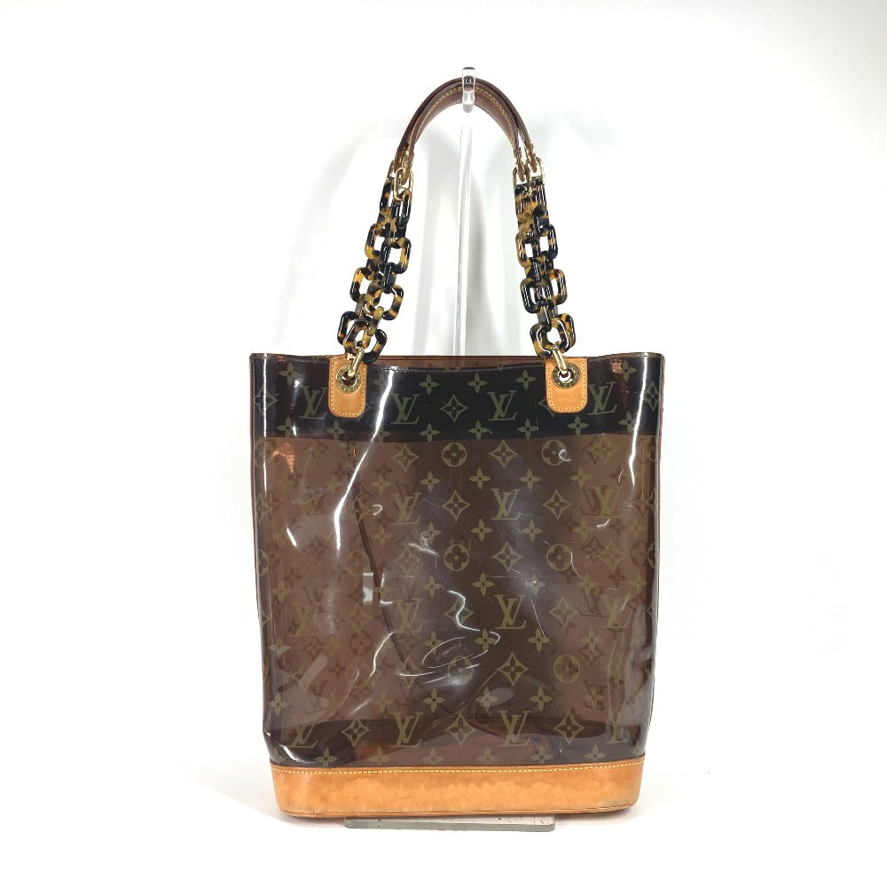 LOUIS VUITTON Tote Bag M92501 Plastics Brown Monogram Plastics Cabas Ambre MM Women Used Authentic