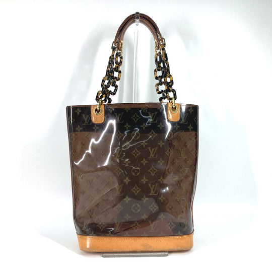 LOUIS VUITTON Tote Bag M92501 Plastics Brown Monogram Plastics Cabas Ambre MM Women Used Authentic