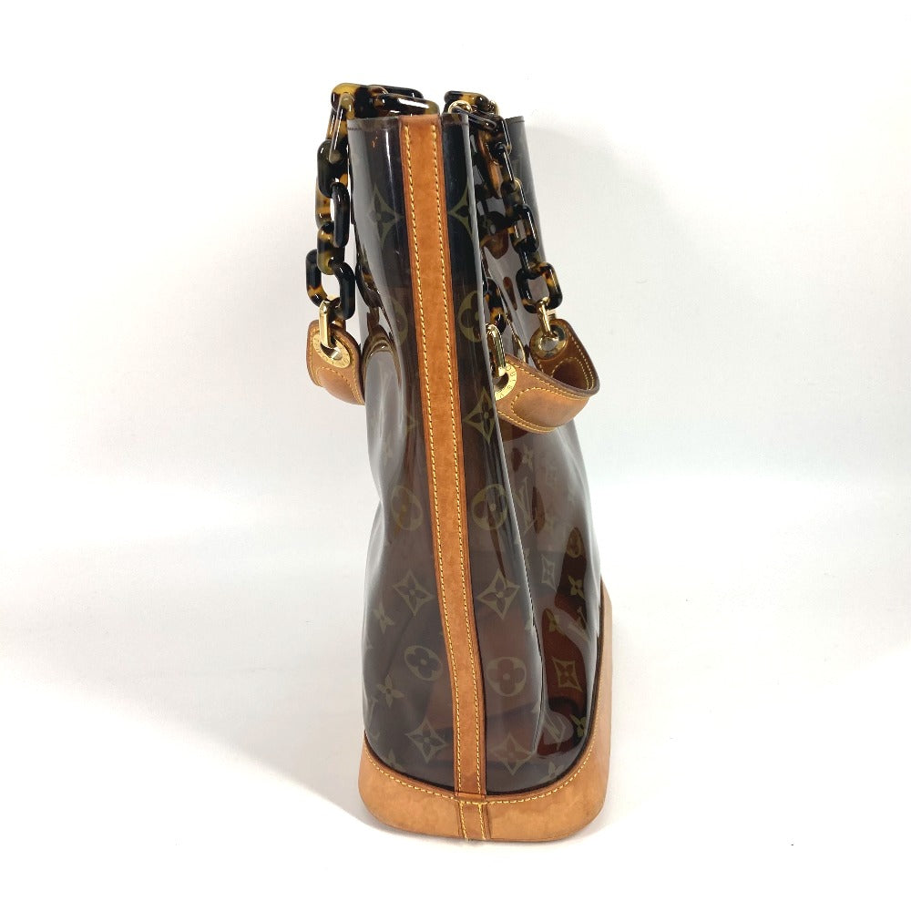 LOUIS VUITTON Tote Bag M92501 Plastics Brown Monogram Plastics Cabas Ambre MM Women Used Authentic