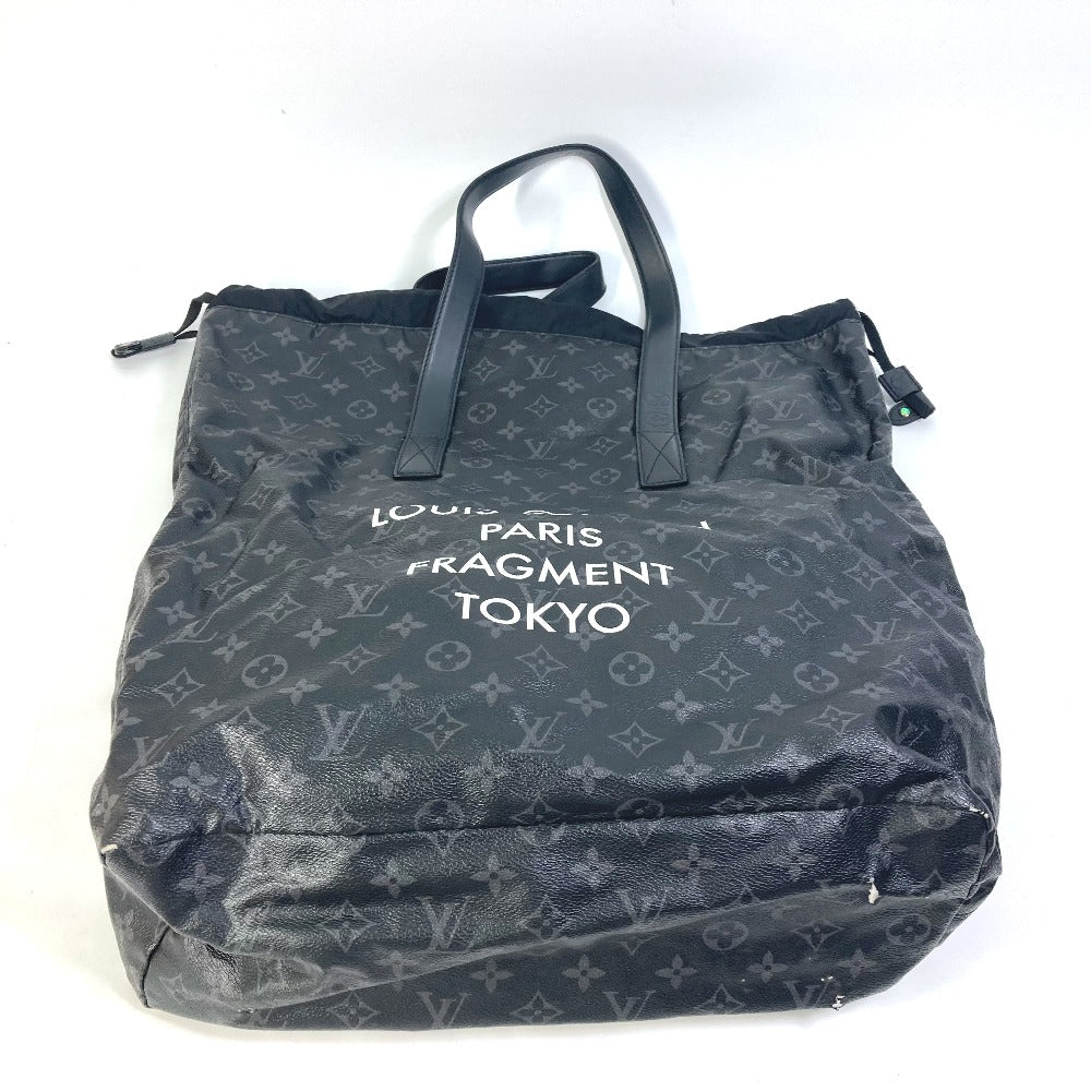 LOUIS VUITTON Tote Bag M43417 Monogram Eclipse Canvas black Monogram Eclipse Hiroshi Fujiwara Fragment Hippo Light mens Used Authentic