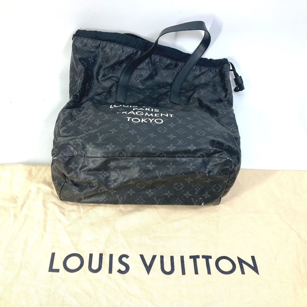 LOUIS VUITTON Tote Bag M43417 Monogram Eclipse Canvas black Monogram Eclipse Hiroshi Fujiwara Fragment Hippo Light mens Used Authentic