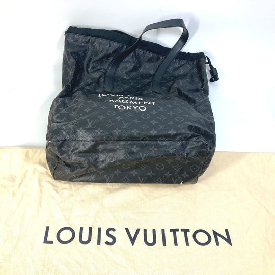 LOUIS VUITTON Tote Bag M43417 Monogram Eclipse Canvas black Monogram Eclipse Hiroshi Fujiwara Fragment Hippo Light mens Used Authentic