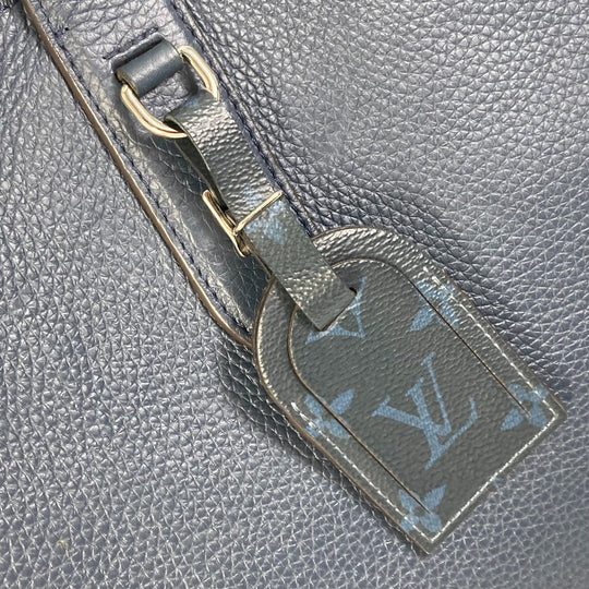 LOUIS VUITTON Tote Bag M53240 Taurillon Clemence Leather Navy Hippo Voyage NV mens Used Authentic