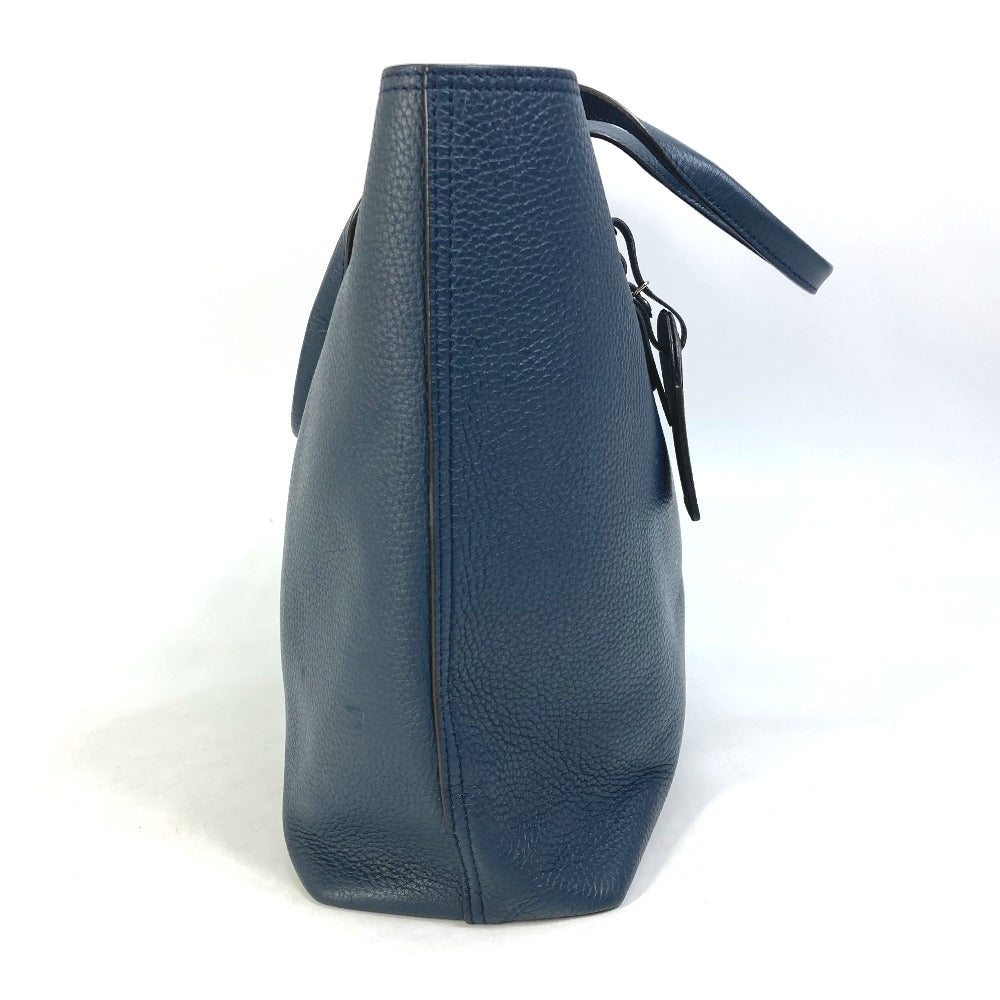 LOUIS VUITTON Tote Bag M53240 Taurillon Clemence Leather Navy Hippo Voyage NV mens Used Authentic