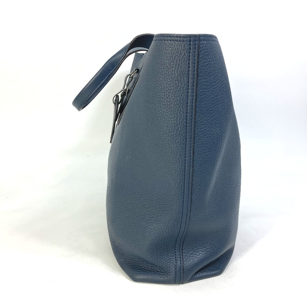 LOUIS VUITTON Tote Bag M53240 Taurillon Clemence Leather Navy Hippo Voyage NV mens Used Authentic