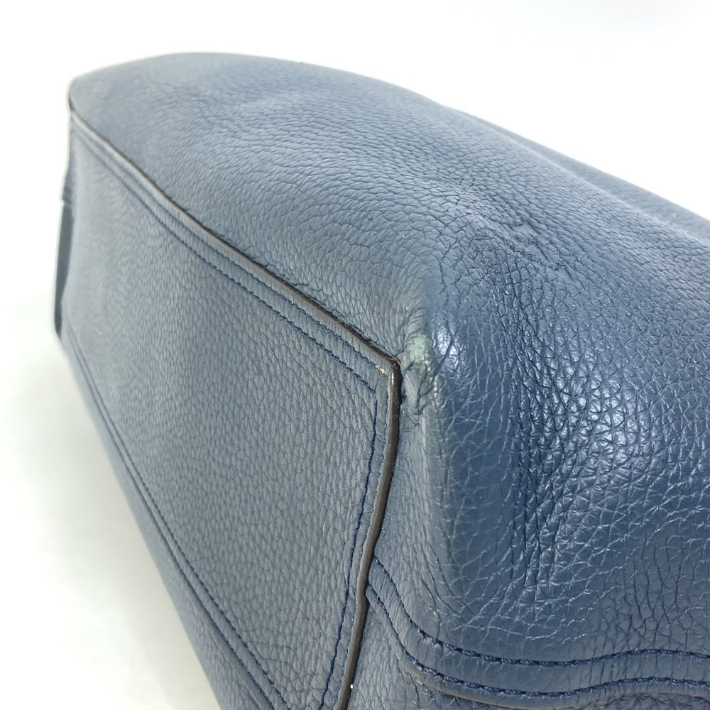 LOUIS VUITTON Tote Bag M53240 Taurillon Clemence Leather Navy Hippo Voyage NV mens Used Authentic