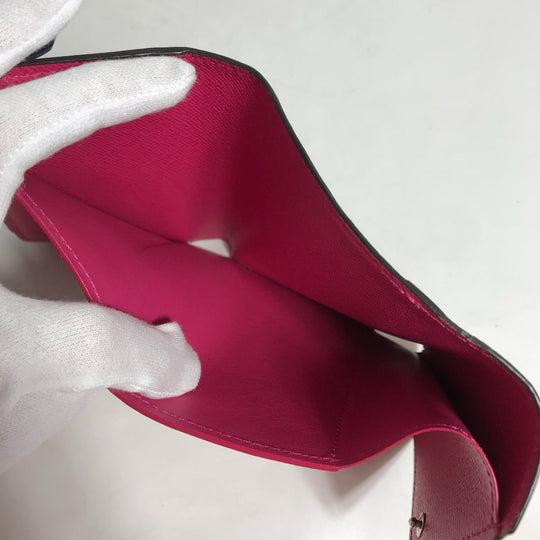 LOUIS VUITTON Trifold wallet M62204 Epi Leather pink Epi Portefeuille Victorine Women Used Authentic