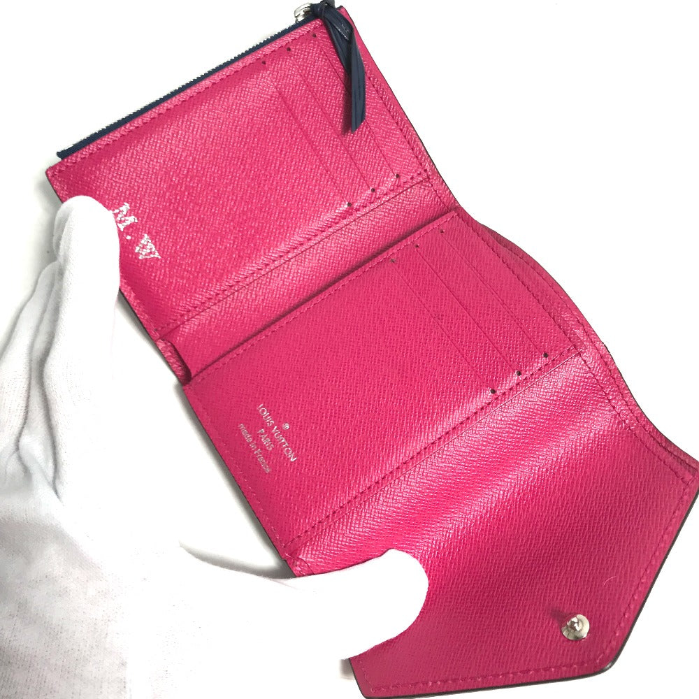 LOUIS VUITTON Trifold wallet M62204 Epi Leather pink Epi Portefeuille Victorine Women Used Authentic