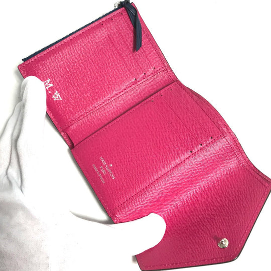 LOUIS VUITTON Trifold wallet M62204 Epi Leather pink Epi Portefeuille Victorine Women Used Authentic