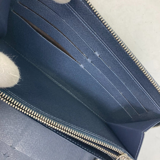 LOUIS VUITTON Long Wallet Purse M62644 Epi Leather Navy travel case long wallet Zippy Organizer NM mens Used Authentic