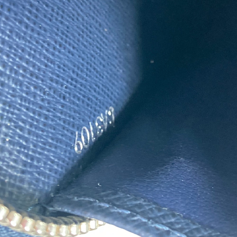 LOUIS VUITTON Long Wallet Purse M62644 Epi Leather Navy travel case long wallet Zippy Organizer NM mens Used Authentic