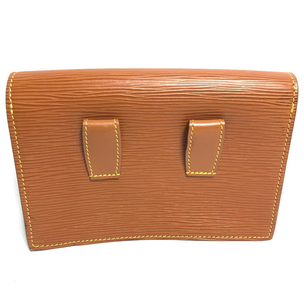 LOUIS VUITTON Pouch M52603 Epi Leather Brown Epi Santure Tilsit Women Secondhand Authentic