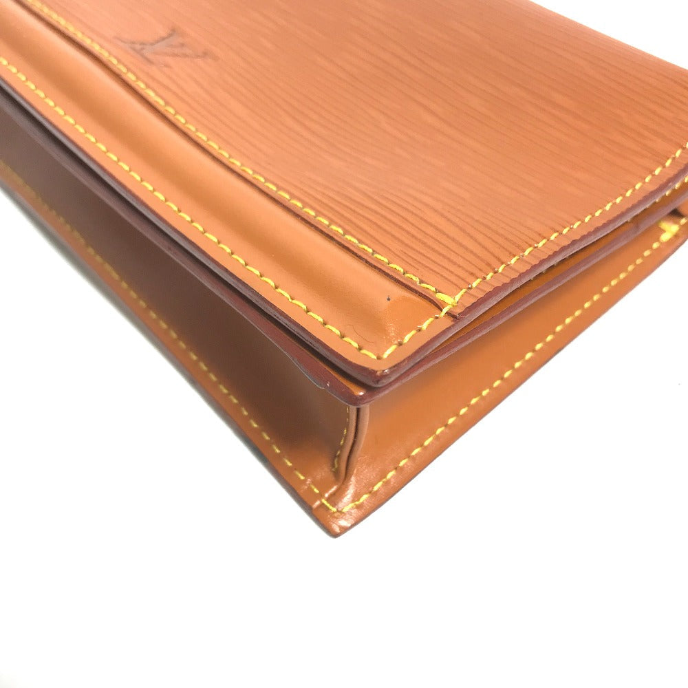 LOUIS VUITTON Pouch M52603 Epi Leather Brown Epi Santure Tilsit Women Secondhand Authentic