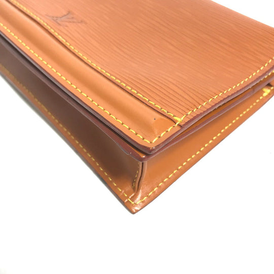 LOUIS VUITTON Pouch M52603 Epi Leather Brown Epi Santure Tilsit Women Secondhand Authentic