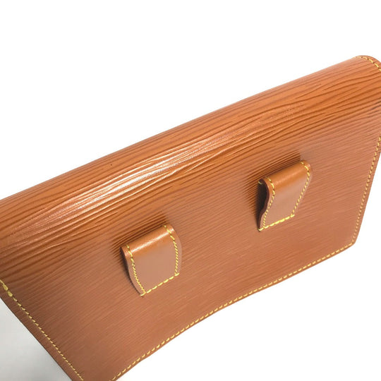 LOUIS VUITTON Pouch M52603 Epi Leather Brown Epi Santure Tilsit Women Secondhand Authentic
