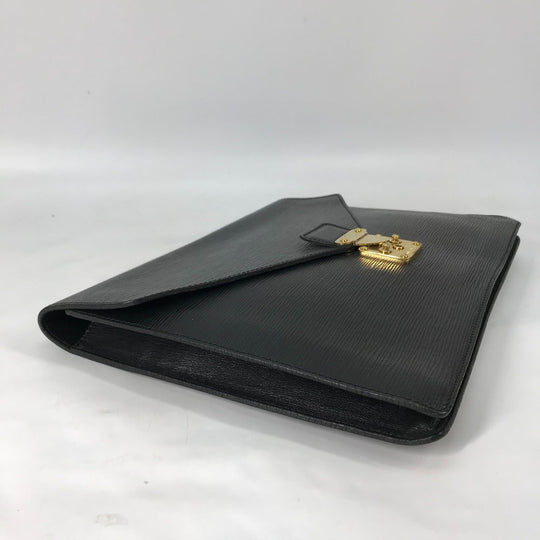 LOUIS VUITTON Clutch bag ‚l54452 Epi Leather black Epi Porto Document Case mens Used Authentic