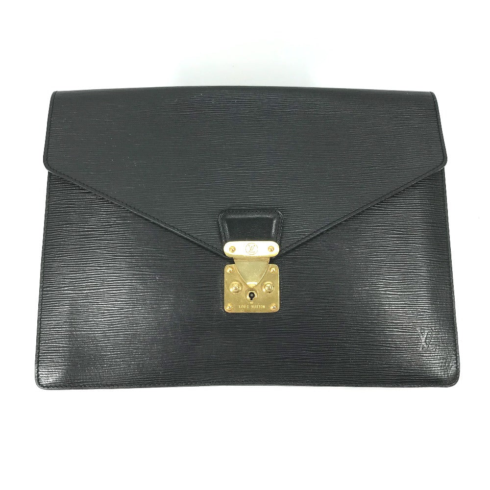 LOUIS VUITTON Clutch bag ‚l54452 Epi Leather black Epi Porto Document Case mens Used Authentic