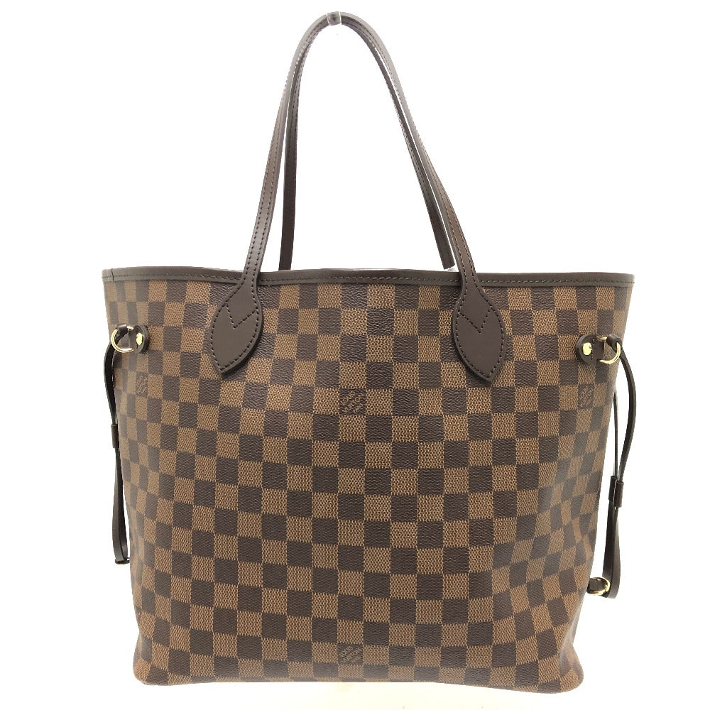 LOUIS VUITTON Tote Bag N40599 Damier canvas Brown Neverfull MM Women Used Authentic