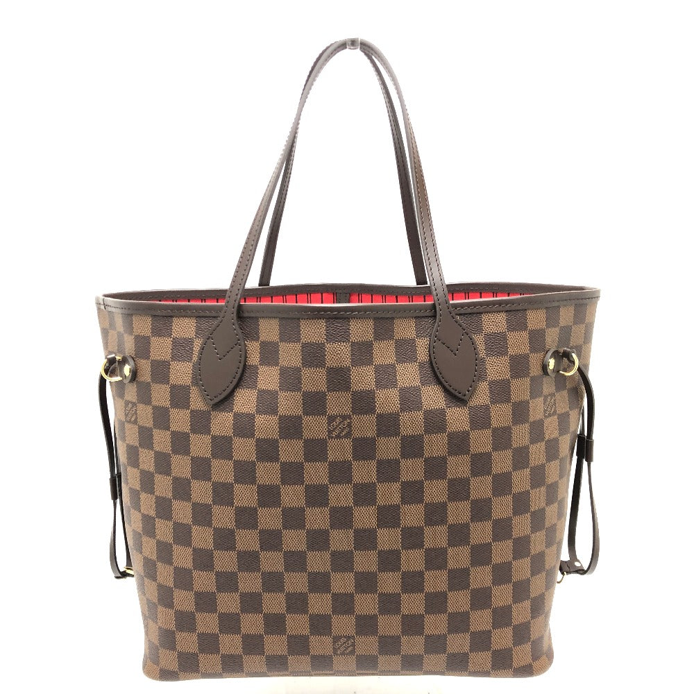 LOUIS VUITTON Tote Bag N40599 Damier canvas Brown Neverfull MM Women Used Authentic
