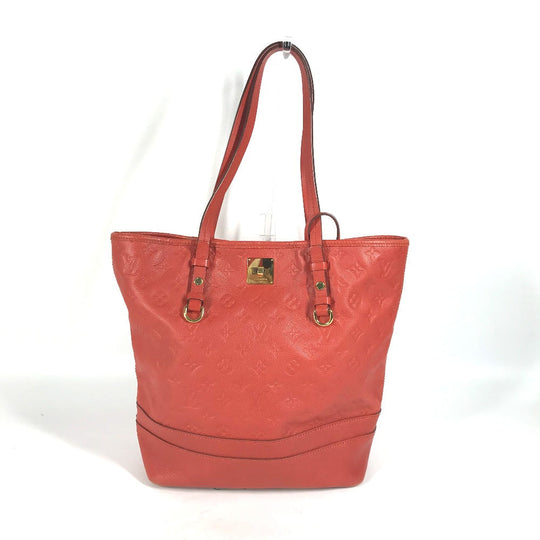 LOUIS VUITTON Shoulder Bag M40556 Monogram Ann Platt Leather Red Monogram Ann Platt Citadine PM Women Used Authentic