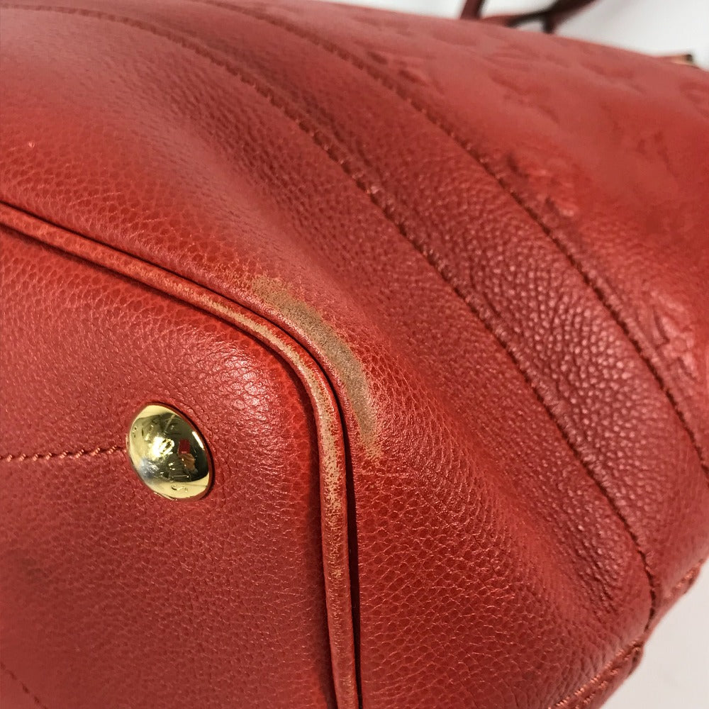LOUIS VUITTON Shoulder Bag M40556 Monogram Ann Platt Leather Red Monogram Ann Platt Citadine PM Women Used Authentic