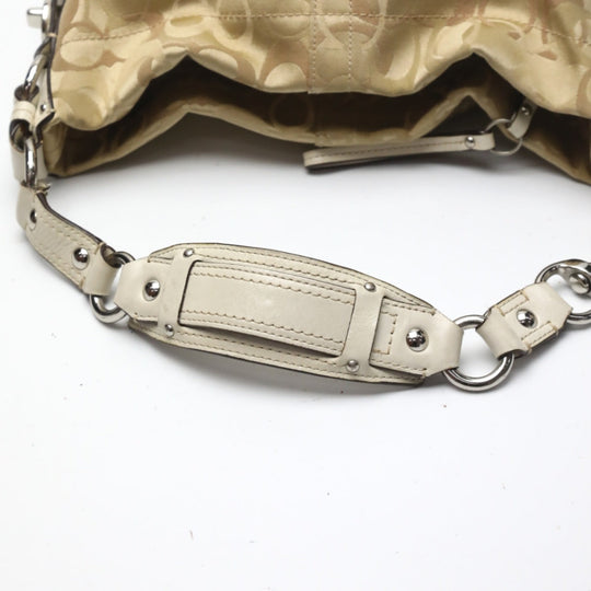 COACH Handbag F13980 Not specified gold Signature Optic Signature Curly Women Used Authentic