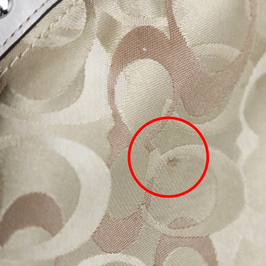 COACH Handbag F13980 Not specified gold Signature Optic Signature Curly Women Used Authentic