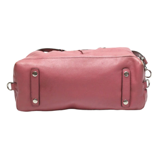 COACH Handbag F15445 leather pink Satchel Shoulder Bag 2WAY Women Used Authentic