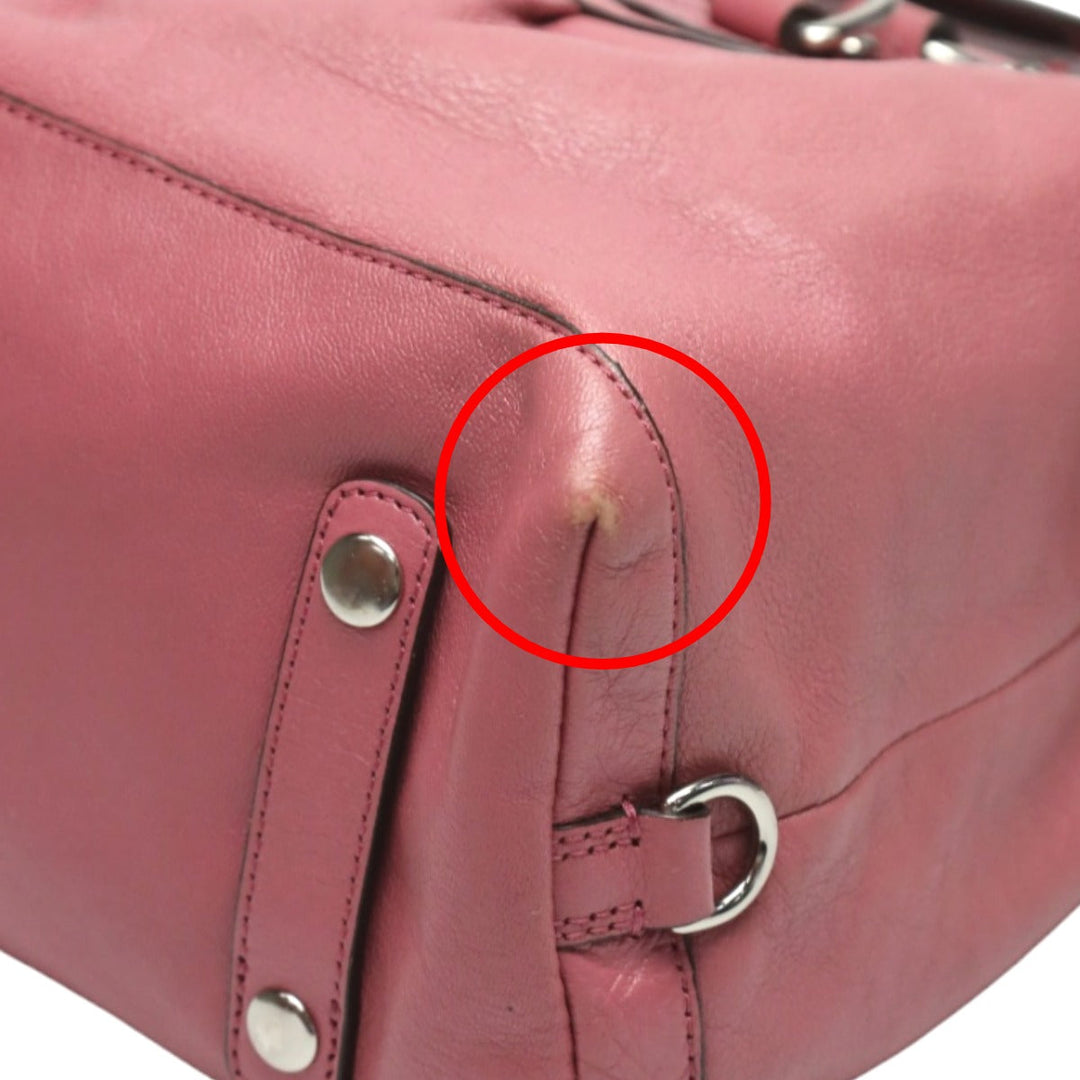 COACH Handbag F15445 leather pink Satchel Shoulder Bag 2WAY Women Used Authentic