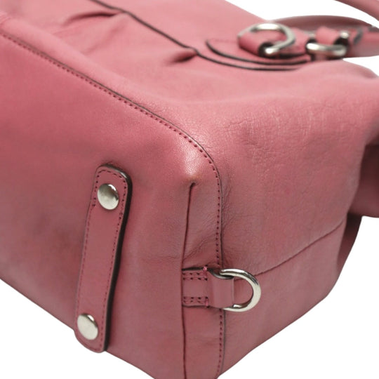 COACH Handbag F15445 leather pink Satchel Shoulder Bag 2WAY Women Used Authentic