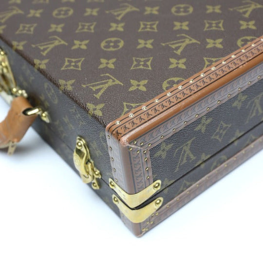 LOUIS VUITTON trunk M53012 Monogram canvas Brown Attache case Monogram President mens Used Authentic