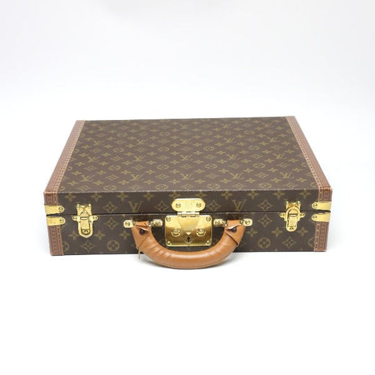 LOUIS VUITTON trunk M53012 Monogram canvas Brown Attache case Monogram President mens Used Authentic