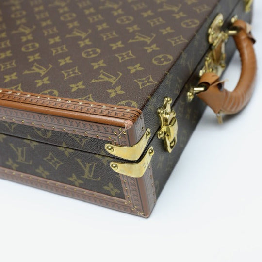 LOUIS VUITTON trunk M53012 Monogram canvas Brown Attache case Monogram President mens Used Authentic
