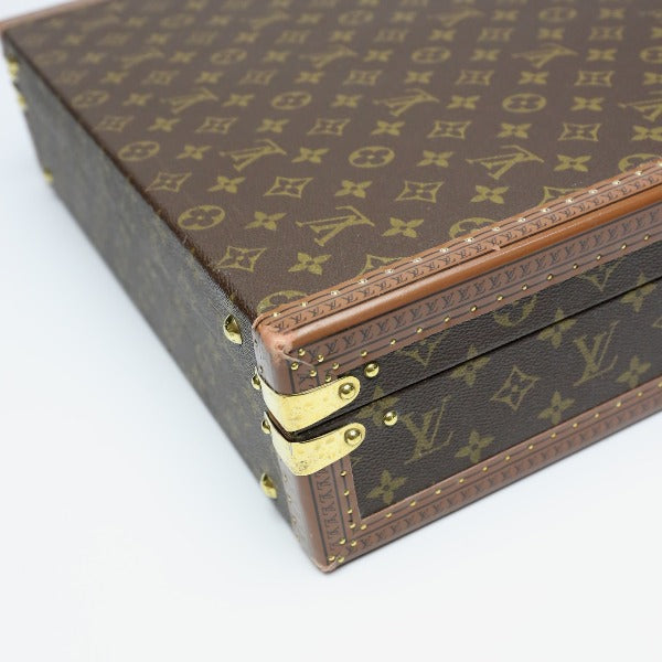 LOUIS VUITTON trunk M53012 Monogram canvas Brown Attache case Monogram President mens Used Authentic