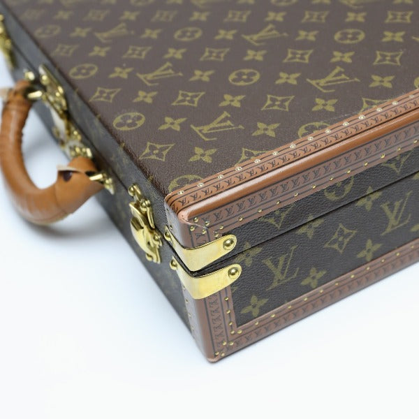LOUIS VUITTON trunk M53012 Monogram canvas Brown Attache case Monogram President mens Used Authentic