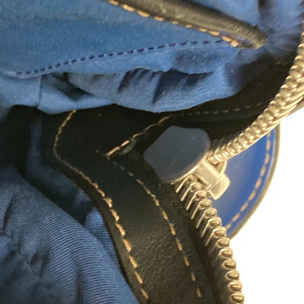 BURBERRY business bag Leather / canvas beige Pouch check mens Used Authentic