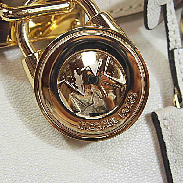 MICHAEL KORS Handbag Calfskin white 2WAY Shoulder Bag leather Women Used Authentic