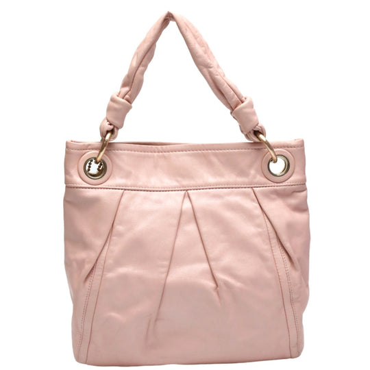 COACH Handbag 13416 leather pink 2way Calfskin Back Hoodie Leather Women Used Authentic