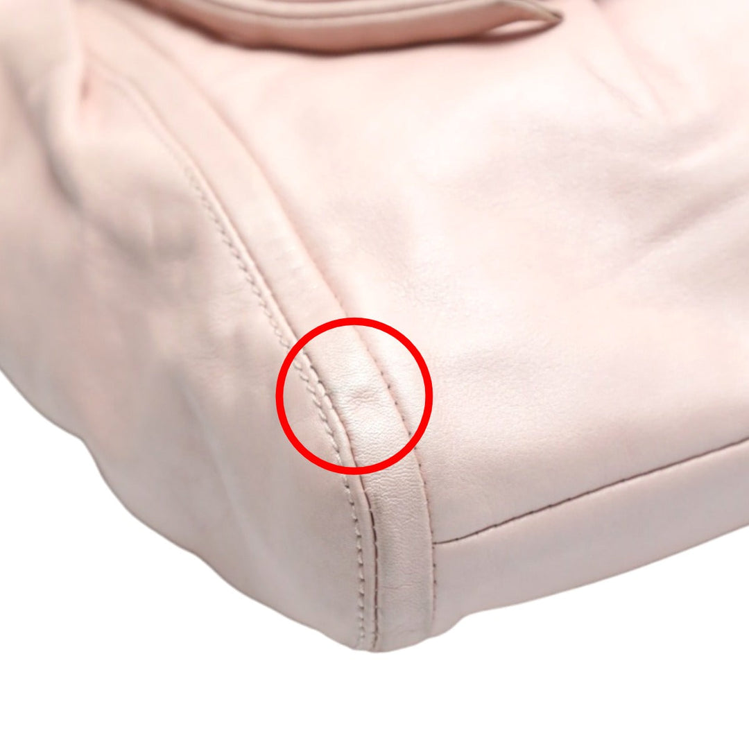 COACH Handbag 13416 leather pink 2way Calfskin Back Hoodie Leather Women Used Authentic