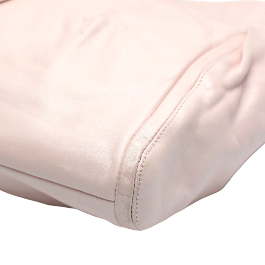 COACH Handbag 13416 leather pink 2way Calfskin Back Hoodie Leather Women Used Authentic