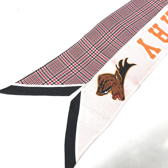 BURBERRY scarf 8037524 silk pink logo Women Used Authentic