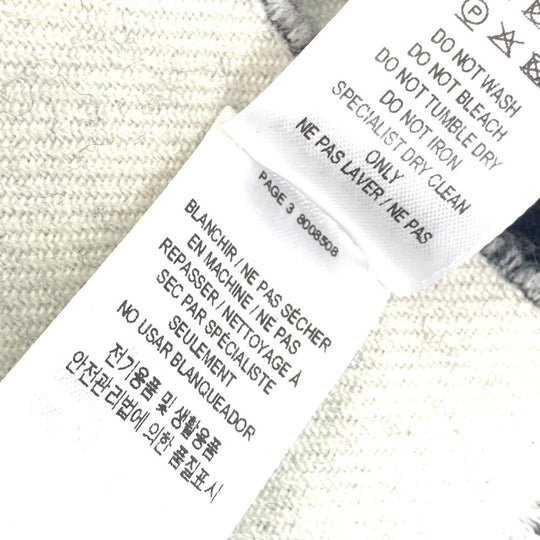 BURBERRY Scarf 80085081 wool black fringe scarf mens Used Authentic