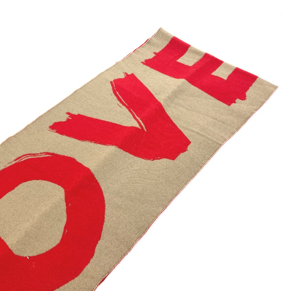 BURBERRY Scarf 8037534 Wool, Silk Brown fringe scarf Women Used Authentic